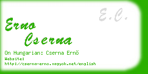 erno cserna business card